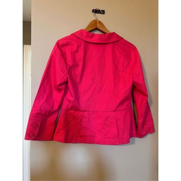 Cabi Women's 8 Power Blazer Jacket Hot Pink Peplum Bottom Preppy Barbiecore - Picture 4 of 12
